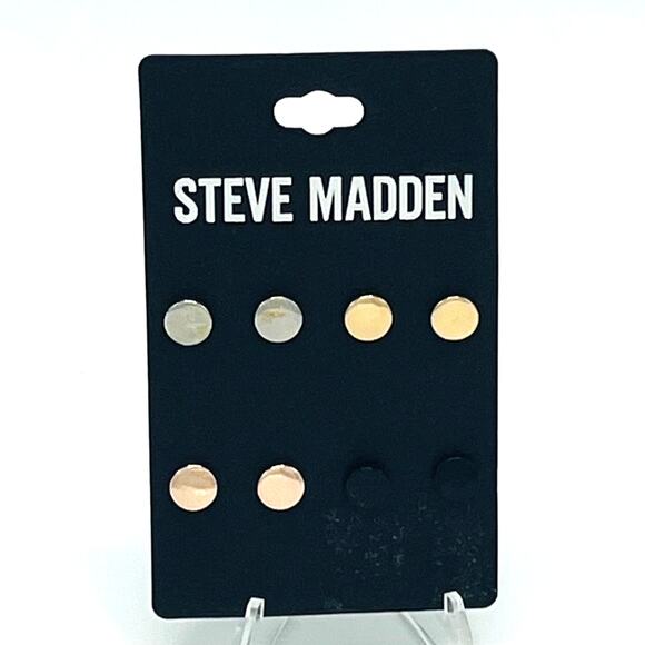 Steve Madden Multi-Tone 4-Pc. Set Circle Stud Earrings - Picture 1 of 6